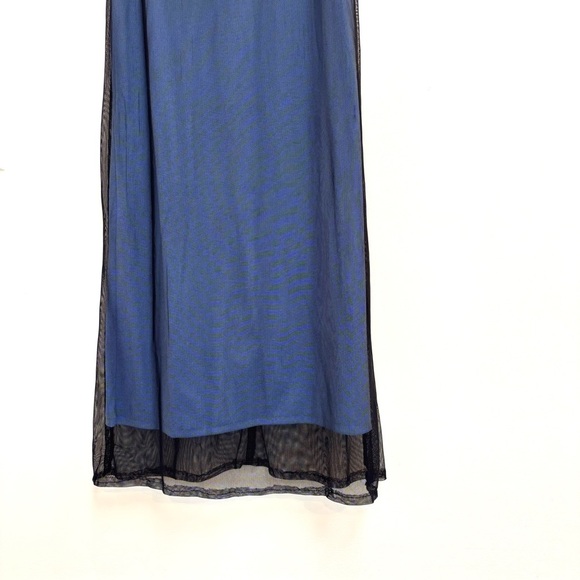 Vintage Rampage 90's/Y2K Mesh Overlay Maxi Dress Fairy Grunge Whimsigoth 3-XS - Picture 7 of 12